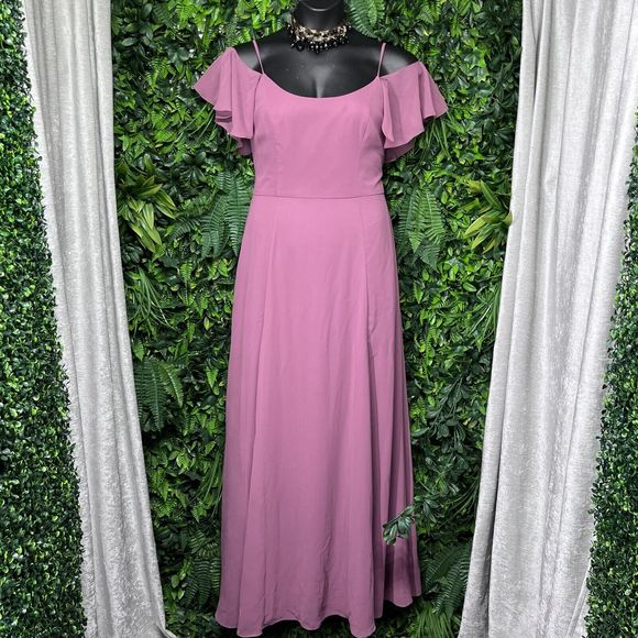CELEBRATE DB STUDIO Dress Women 12 Pink‎ Flowy Cold Shoulder Evening Gown 2381 - Picture 7 of 10